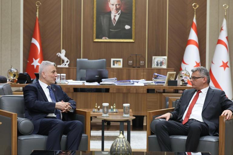 Bakan Bolat, KKTC’de Cumhurbaşkanı Erhürman ile görüştü