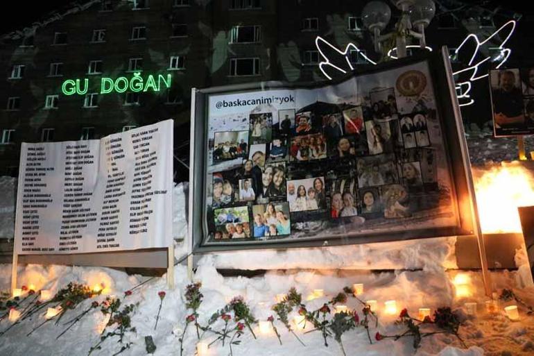 Kartalkayada oteldeki yangın faciasında yaşamını yitirenler anıldı