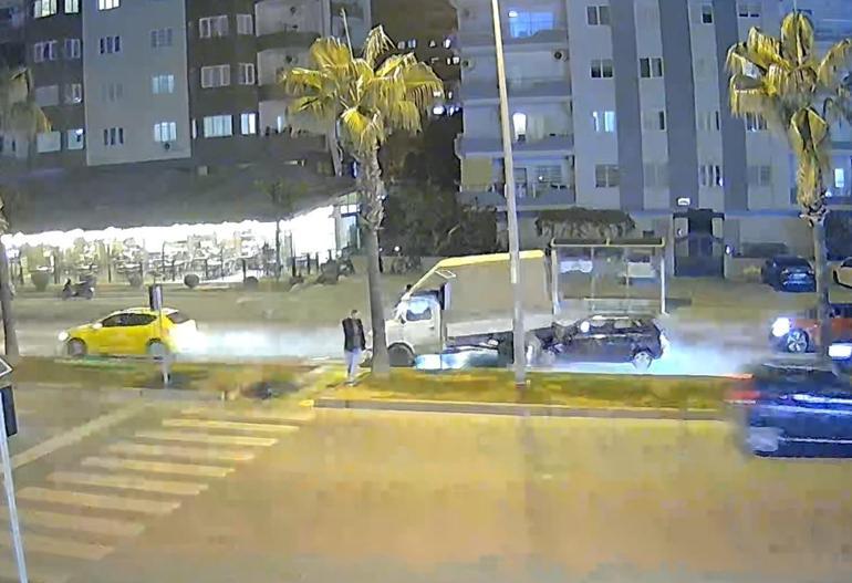 Mersin’de zincirleme kaza kamerada