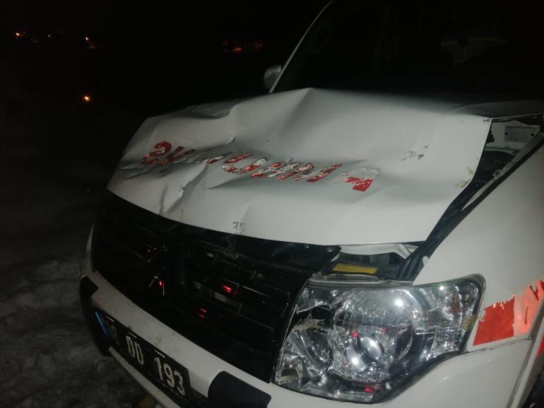 Kar köy yolunu kapattı, sınır protokolüyle Gürcistan üzerinden hastaneye ulaştırıldı