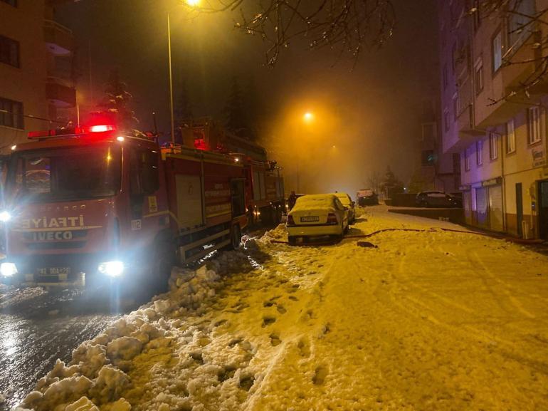 Evde çıkan yangında 6 kişi dumandan etkilendi