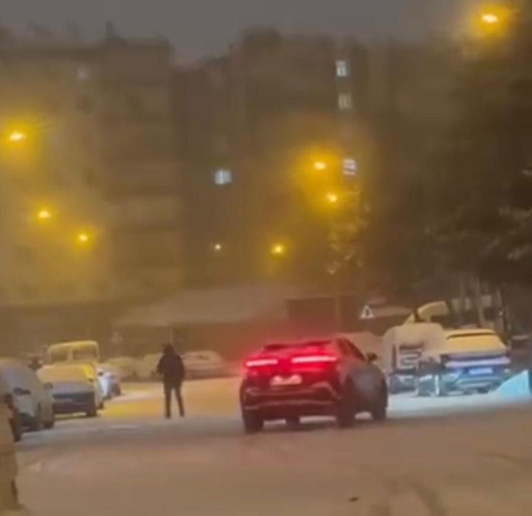 ATV’ye bağladığı leğenle kaydı; o anlar kamerada