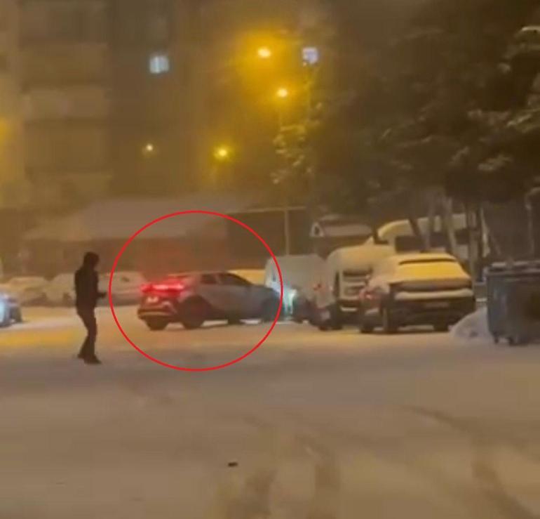 ATV’ye bağladığı leğenle kaydı; o anlar kamerada