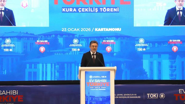 Kastamonuda 2 bin 380 sosyal konut için kuralar çekildi