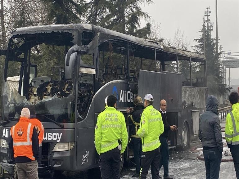 Kocaeli’de yolcu otobüsü yandı