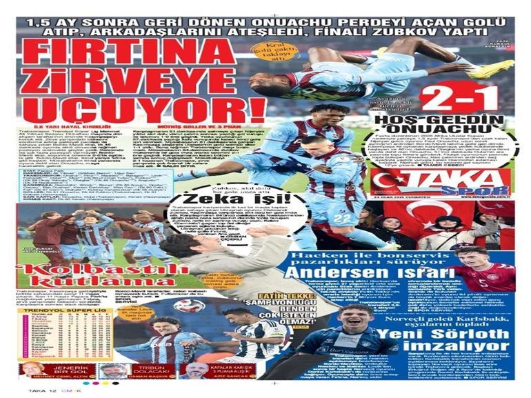Trabzonspor zirveye kancayı taktı