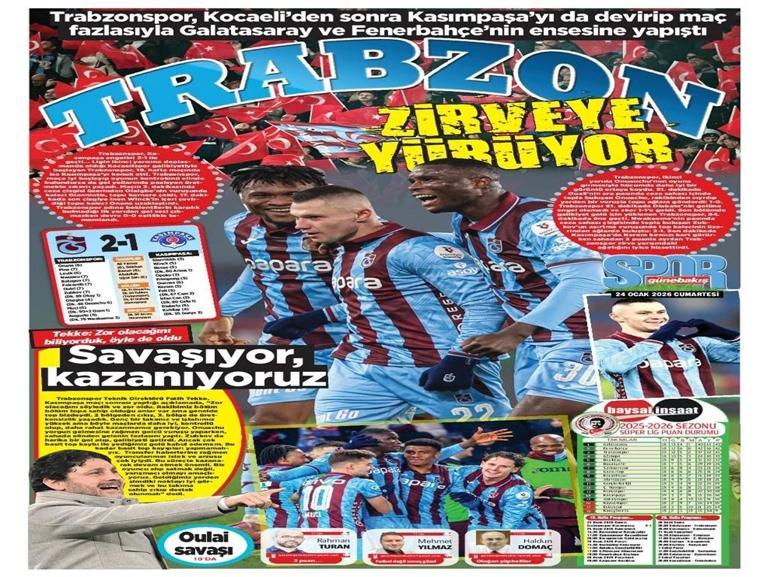 Trabzonspor zirveye kancayı taktı