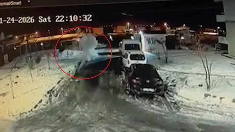 Hakim ve savcı lojmanlarının yakınındaki siteye EYP atılma anı kamerada