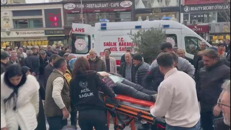 Sultanbeylide otomobilin çarptığı kadın takla attı; kaza kamerada