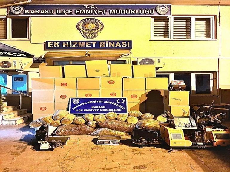 Sakaryada 670 kilo kaçak tütün ile 483 bin makaron ele geçirildi