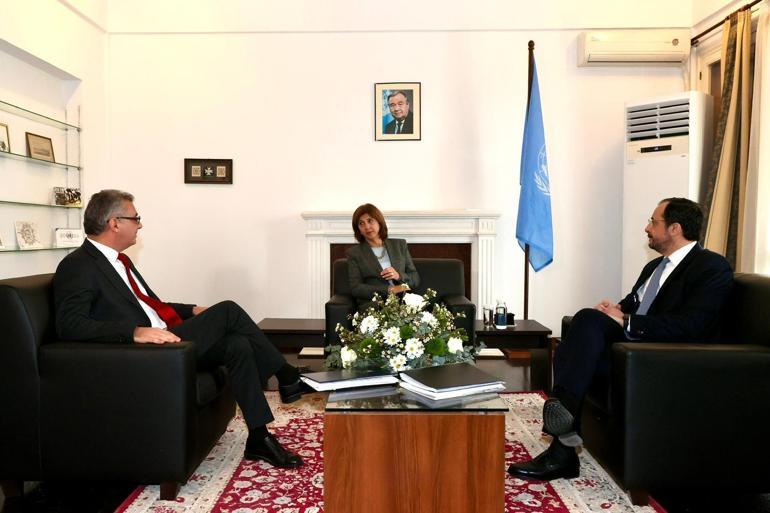 KKTC Cumhurbaşkanı Erhürman, GKRY lideri Hristodulidis ile görüştü