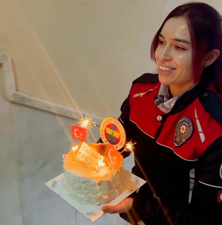 Motorize polis ekibinden merhum silah arkadaşlarının çocuğuna sürpriz kutlama