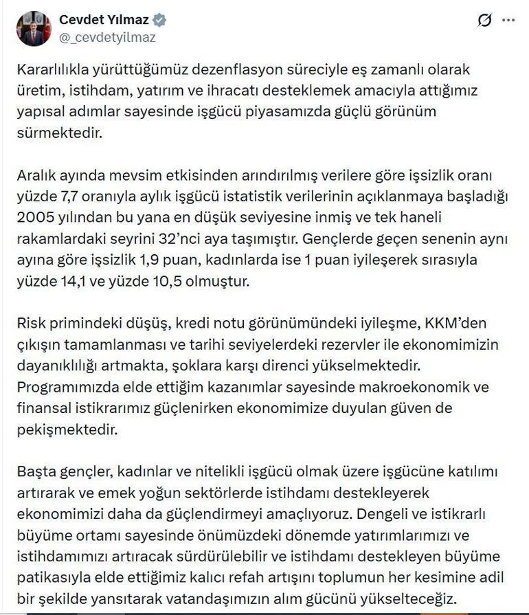 Cevdet Yılmaz: Vatandaşımızın alım gücünü yükselteceğiz