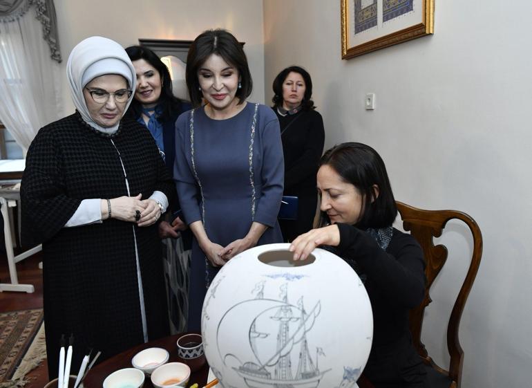 Emine Erdoğan, Özbekistan Cumhurbaşkanının eşi Ziroat Mirziyoyeva ile bir araya geldi