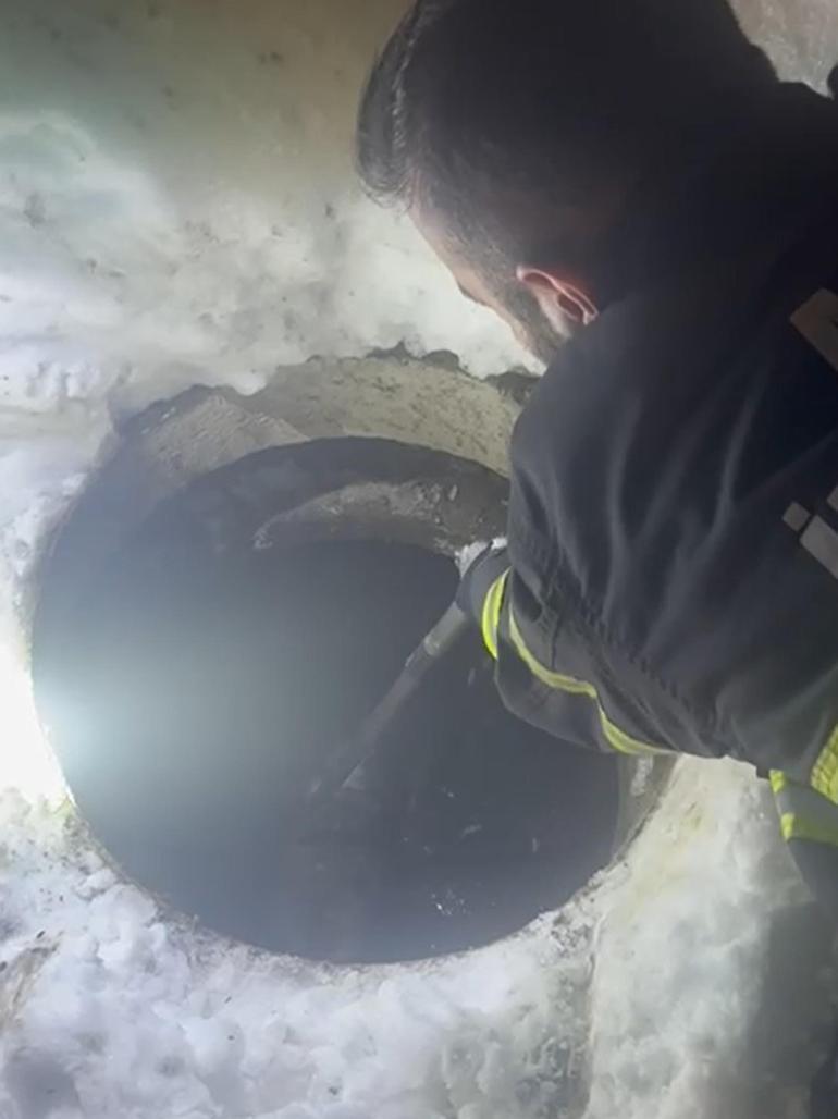 Muş’ta kuyuya düşen köpeği itfaiye kurtardı