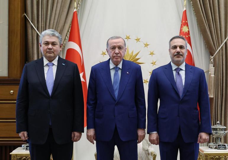 Cumhurbaşkanı Erdoğan, Kazakistan Dışişleri Bakanı Koşerbayevi kabul etti