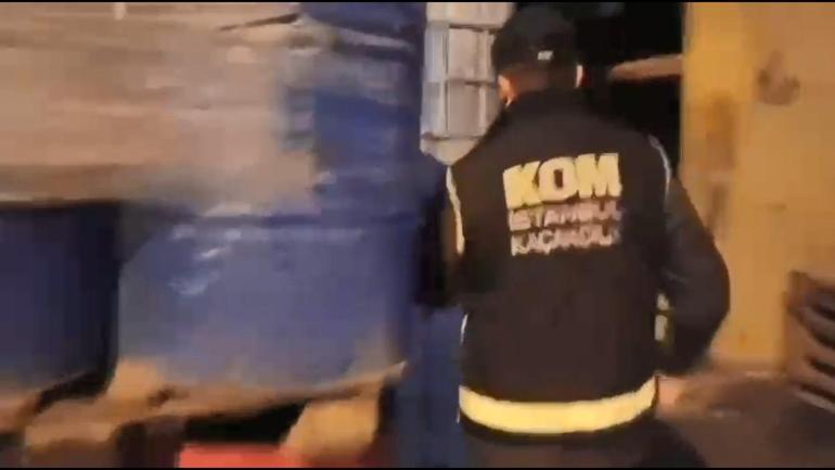 İstanbulda yapılan operasyonlarda 242 ton kaçak akaryakıt ele geçirildi