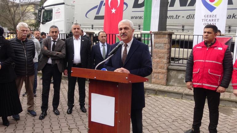 Gebze Ticaret Odası’ndan Gazzeye 2 TIR dolusu yardım malzemesi