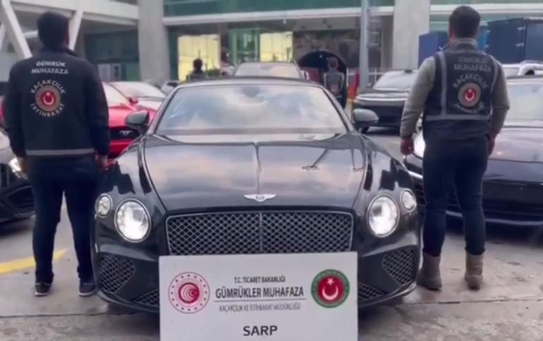 Gümrükten usulsüz geçirilen 65 lüks araca el konuldu: 22 gözaltı