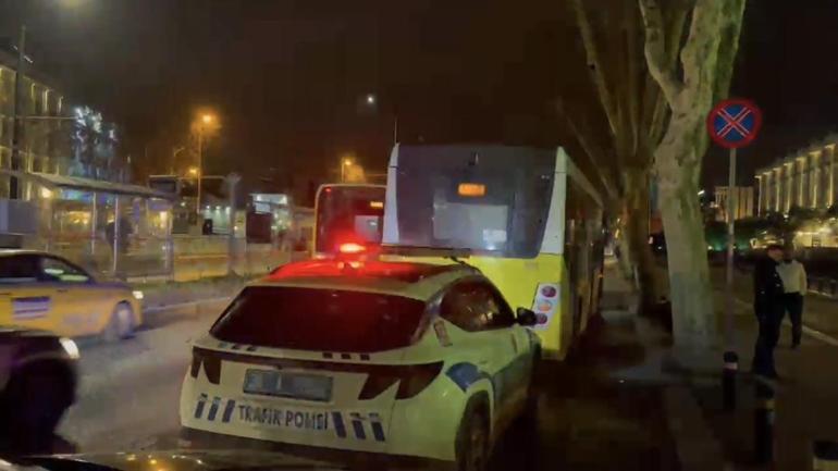 Fatihte İETT otobüsünün çarptığı kadın yaralandı