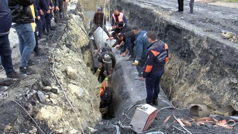 Başakşehirde 5 metre derinlikte yaralanıp mahsur kalan işçi kurtarıldı