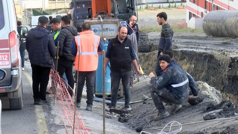 Başakşehirde 5 metre derinlikte yaralanıp mahsur kalan işçi kurtarıldı