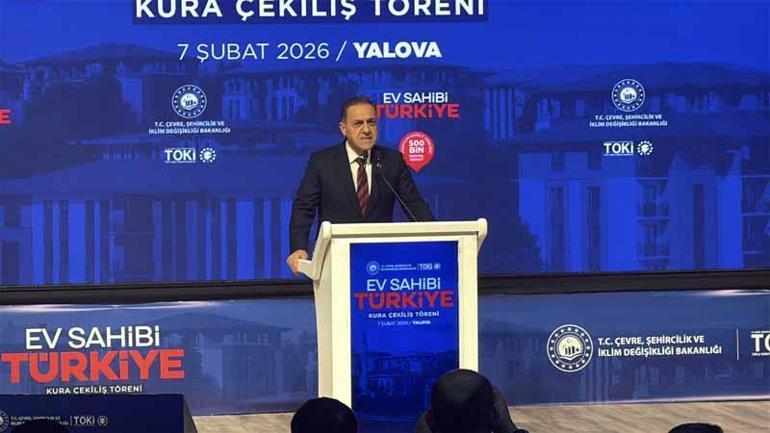 Yalova’da inşa edilecek bin 805 konutun kura çekimi gerçekleştirildi