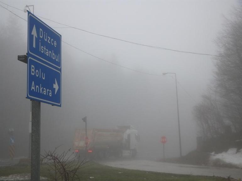Bolu Dağında yoğun sis