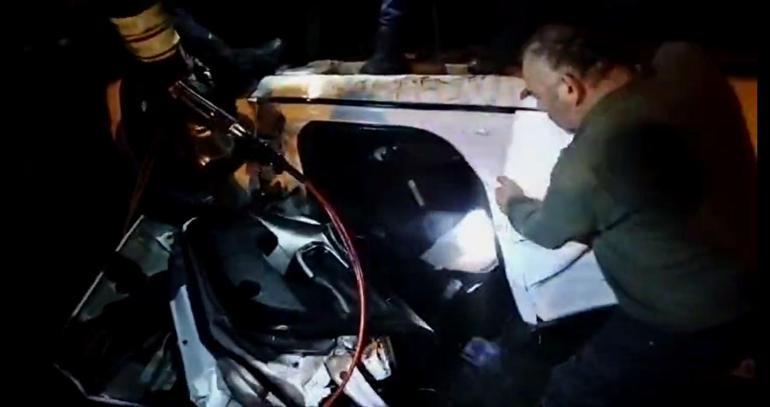 Otomobil, takla atıp su kanalına düştü: 1 ölü, 1 yaralı