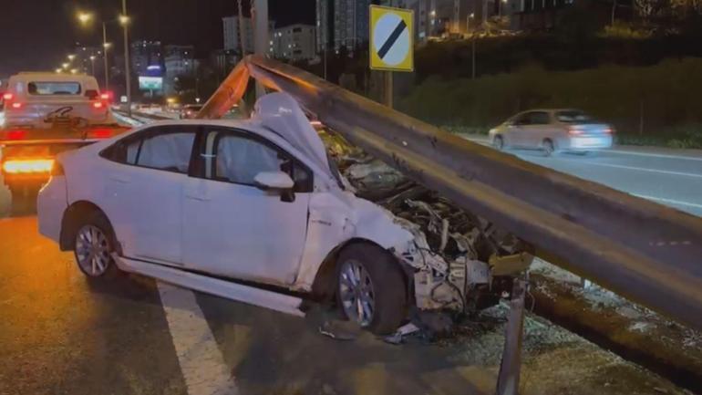 Ataşehirde makas attığı iddia edilen sürücü kazaya neden oldu: 2 yaralı