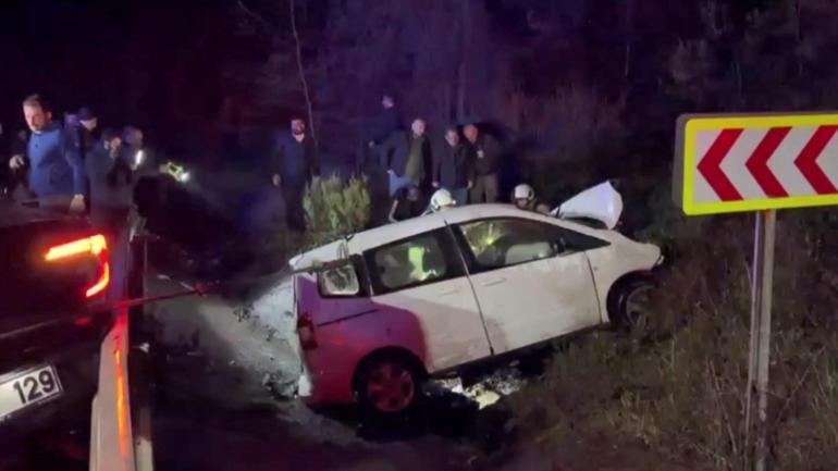 Beykoz’da otomobil ile hafif ticari araç kafa kafaya çarpıştı: 1 ölü, 5 yaralı