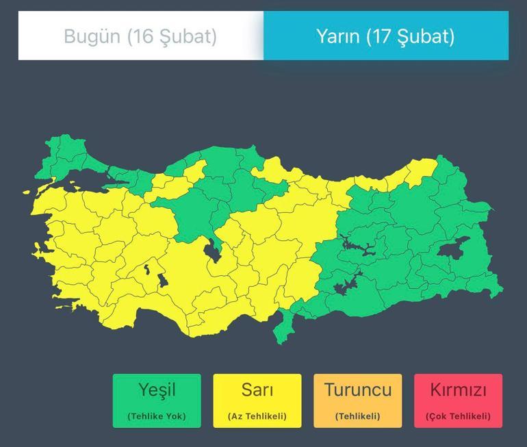 İçişleri Bakanlığından sağanak ve fırtına uyarısı
