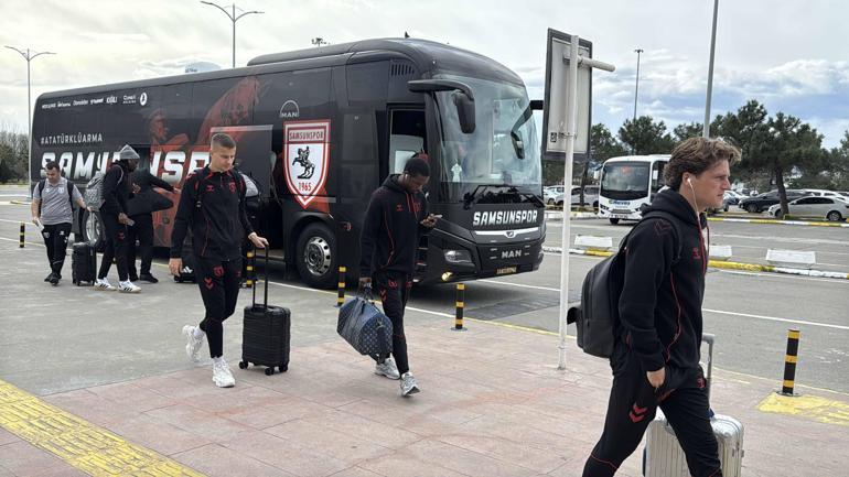 Samsunspor, Shkendija maçı için Kuzey Makedonya’ya uçtu