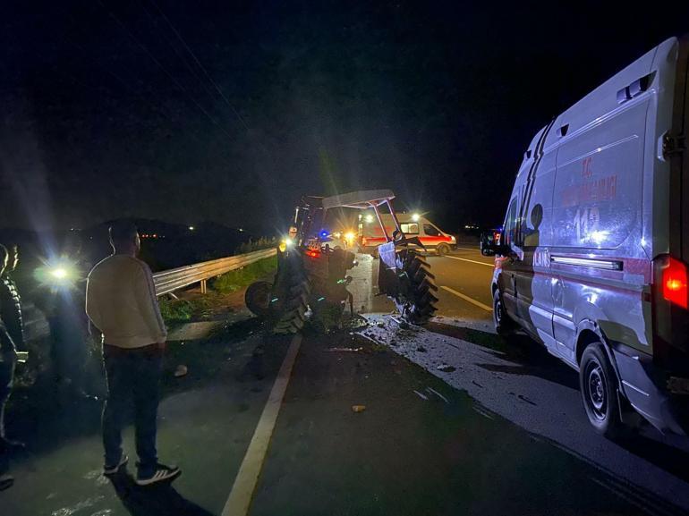 Adana’da otomobilin çarptığı traktör ikiye ayrıldı: 1i ağır 6 yaralı