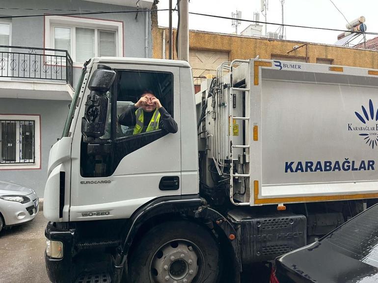 Çöp kamyonu şoförü ile 3 yaşındaki Ayşe arasında pencere bağı