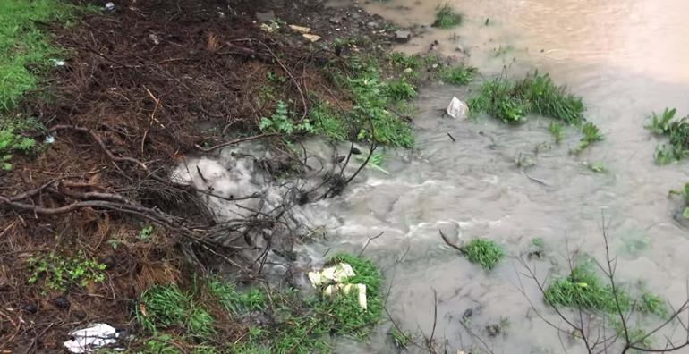 İZSU Atık Su Pompa İstasyonundan taşan kanalizasyon suları Tahtalı Barajına karışıyo