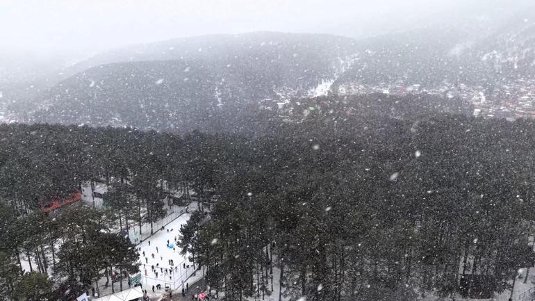 Osmaniye’de eşsiz kar manzarası dron kamerasında