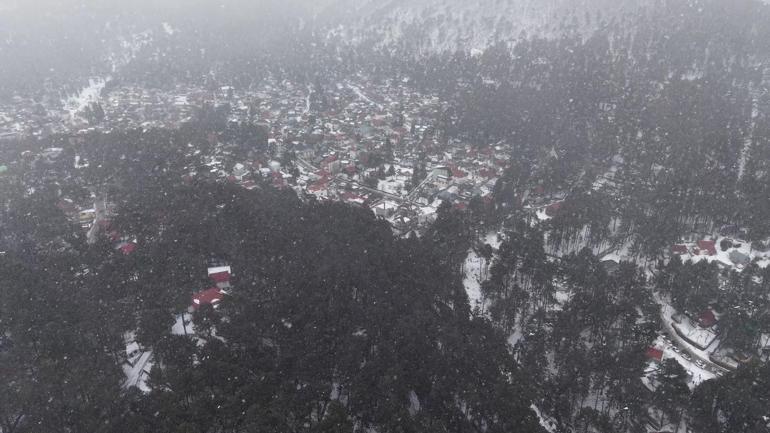Osmaniye’de eşsiz kar manzarası dron kamerasında