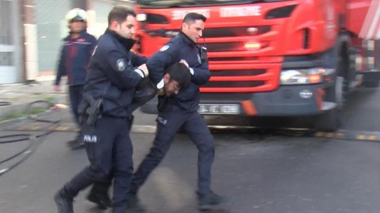 Ataşehirde madde bağımlısı kendi evini ateşe verdi