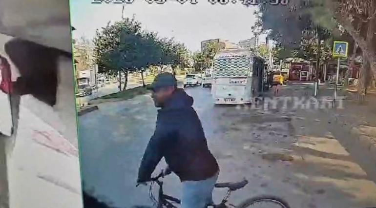 Bisikletle gelip, yolcu minibüsündeki 4 bin TLyi çaldı