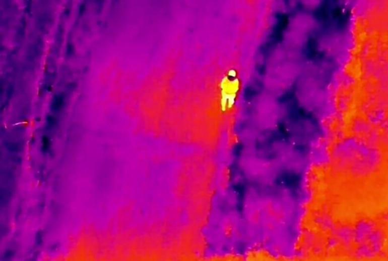 İzmirde kayıp kişinin yeri termal dron kamerası ile saptandı