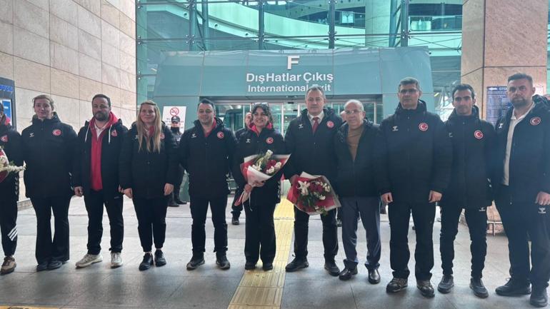 Avrupa Şampiyonası’nda 7 madalya alan milli atıcılar Ankara’ya döndü