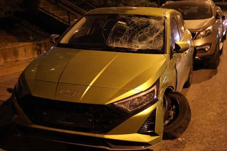 Karşı yöne geçen otomobil, motosiklet ve 5 araca çarptı: 1 yaralı