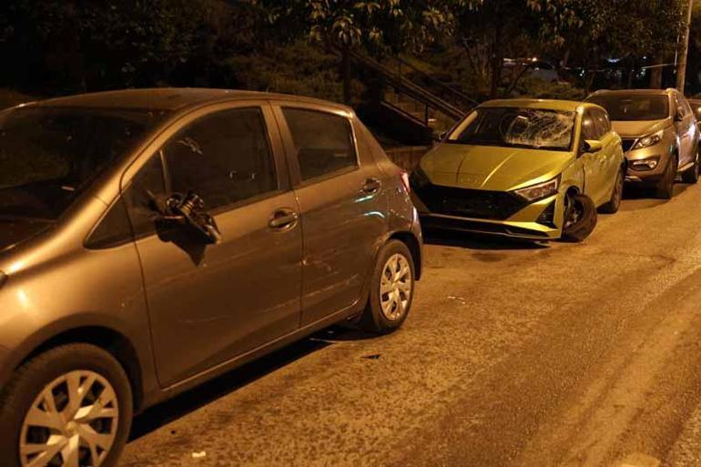 Karşı yöne geçen otomobil, motosiklet ve 5 araca çarptı: 1 yaralı
