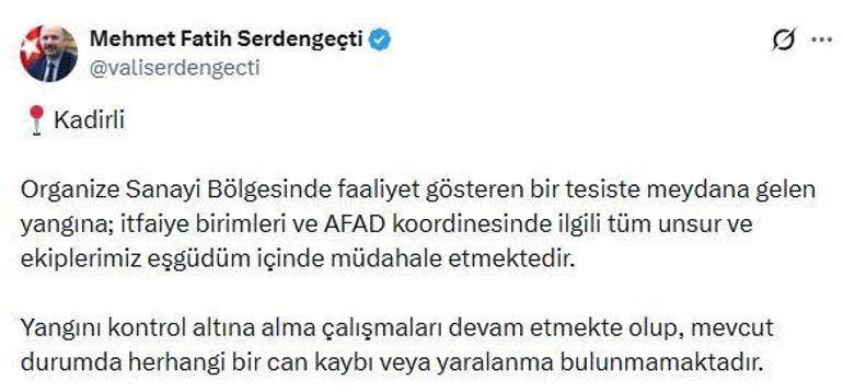 Osmaniyede tavuk kesimhanesinde yangın