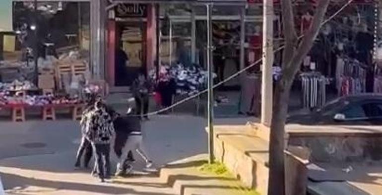 Bursada iki grup arasında çıkan duba ve tabureli kavga kamerada