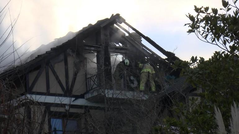 Beykoz’da 3 katlı villada çıkan yangın söndürüldü