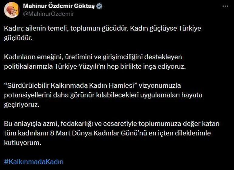 Bakan Göktaş: Hedefimiz; kadınların emeğini Türkiye Yüzyılının üretim gücüne dönüştürmek