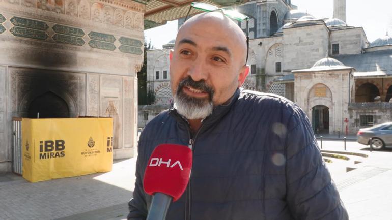 Tophane Çeşmesinin yandığı anlar kamerada; şüpheli tutuklandı