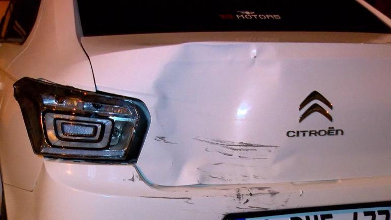 Arnavutköy’de çarptığı otomobil ters döndü; kamyonet şoförü kaçtı